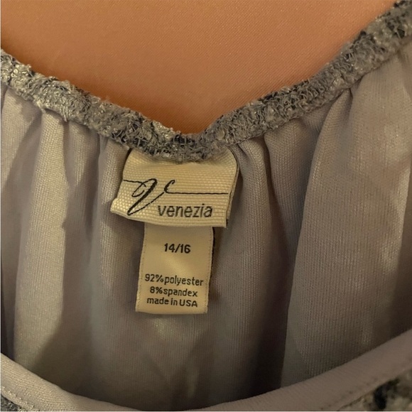 Vintage 2000s Venezia Blue Lace Flutter Sleeve Milkmaid Top Plus Size 14/16 - Picture 6 of 7